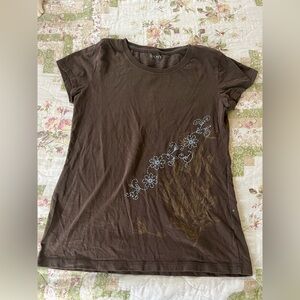 Brown floral t-shirt